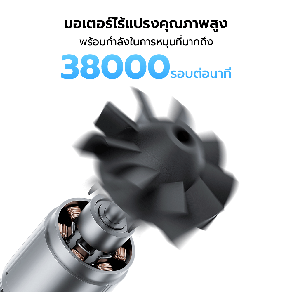 พัดลมพกพา CUKTECH BF01 สีดำ JET FAN แบบ USB-A ลมแรง 10.5 M/S สำหรับใช้งานกับแบตสำรอง หรือหัวชาร์จ